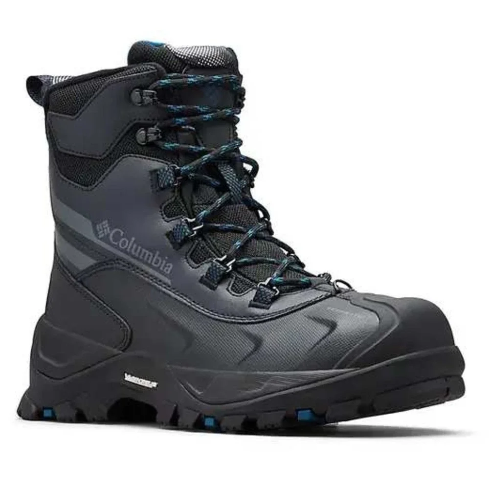 Columbia Bugaboot Plus IV Omni-Heat Men Black Phoenix Blue Winter Boot 11 BM5978